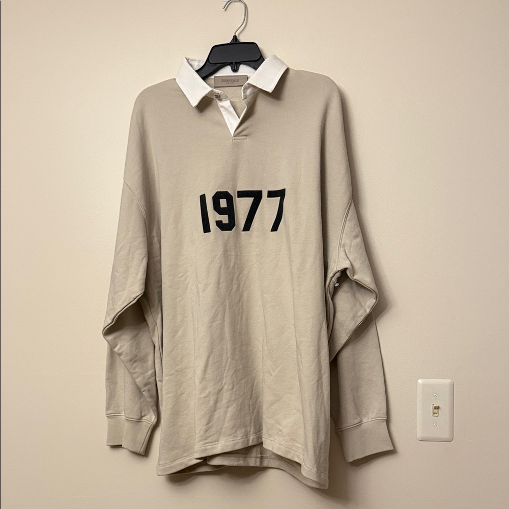 Essentials Beige '1977' Rugby Polo